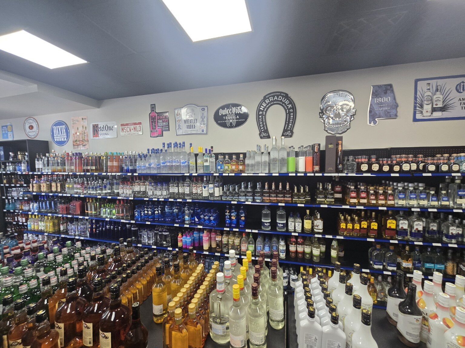 Large liquor selection at Tiger Pride Mart