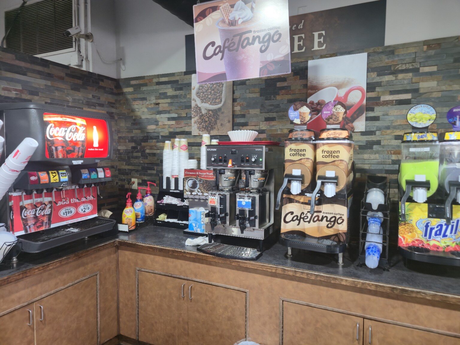 Coffee and frozen drinks at Tiger Pride Mart